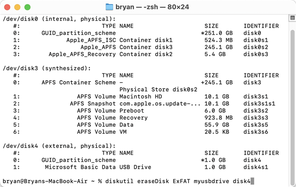 wipe USB drive on Mac