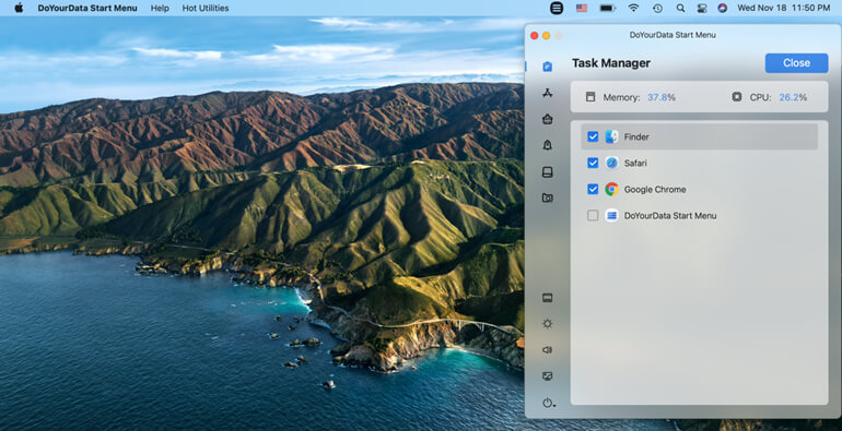 add a Windows 7 start menu to macOS
