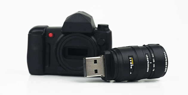 wipe digital camera or USB flash drive