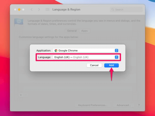 change Mac language