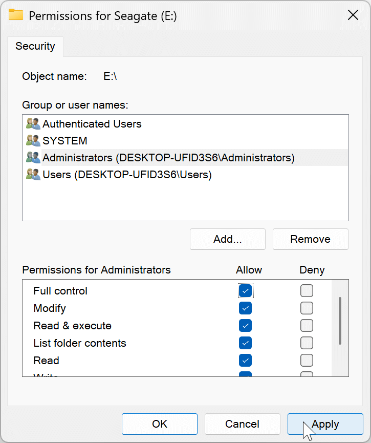 Seagate drive read-only on Windows 11/10
