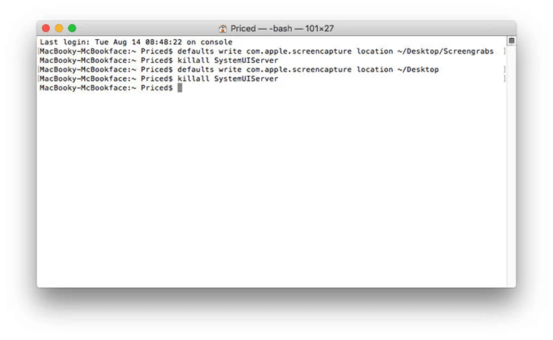 change where screenshots are saved on a Mac