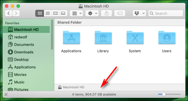 check free disk space on Mac