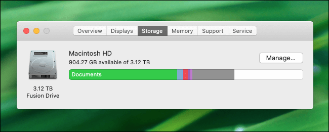 check free disk space on Mac
