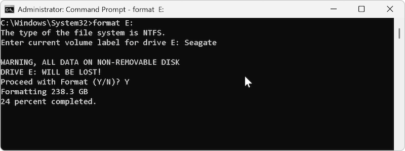 completely wipe Windows Server data