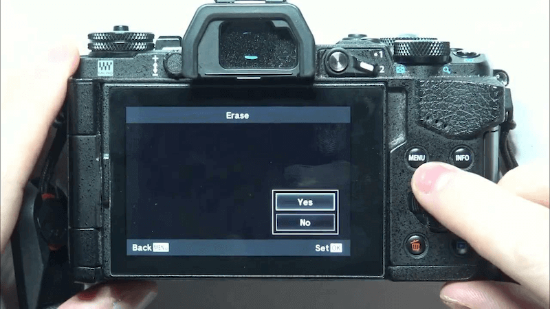 shred photos/videos on Olympus digital camera