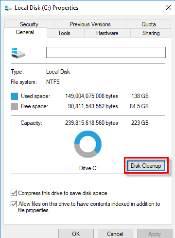fix C drive is full