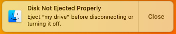 data recovery after Disk Not Ejected Properly