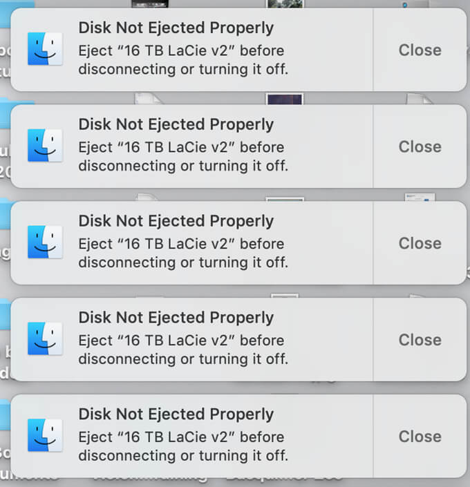 data recovery after Disk Not Ejected Properly