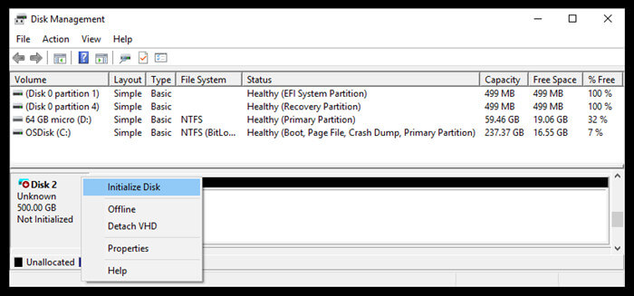 Initialize the Samsung SSD