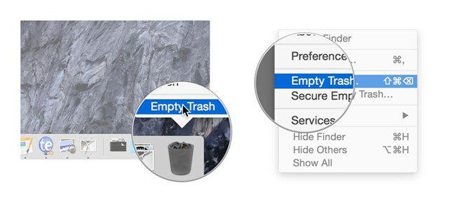 wipe Trash bin on Mac