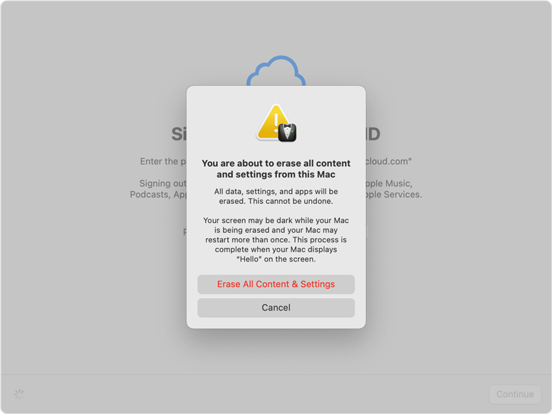 erase the hard drive on your macOS Ventura