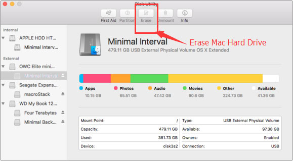 how to format a external drive for a mac book pro