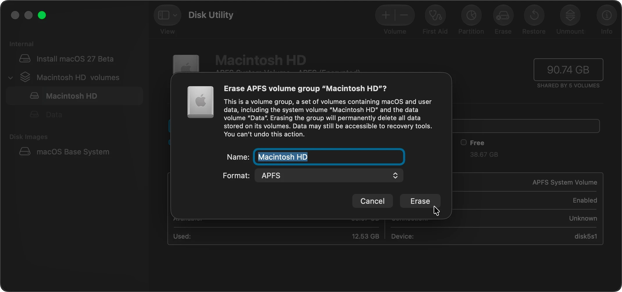How to factory reset macOS 27 Golden Gate, reset macOS 27