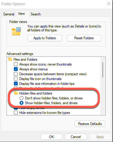 Find Disappeared Files on Windows 10