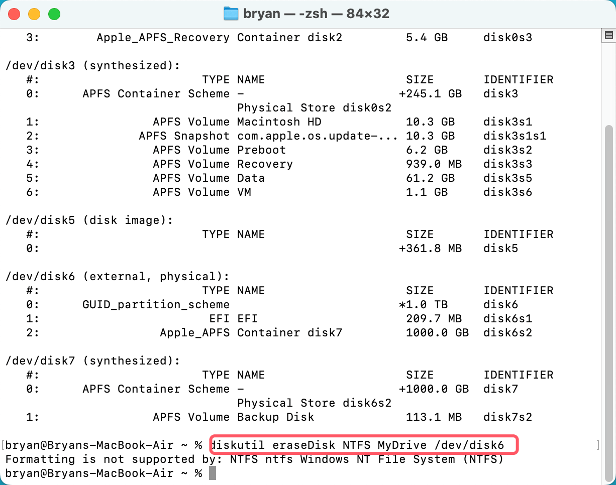 format a drive to NTFS on Mac