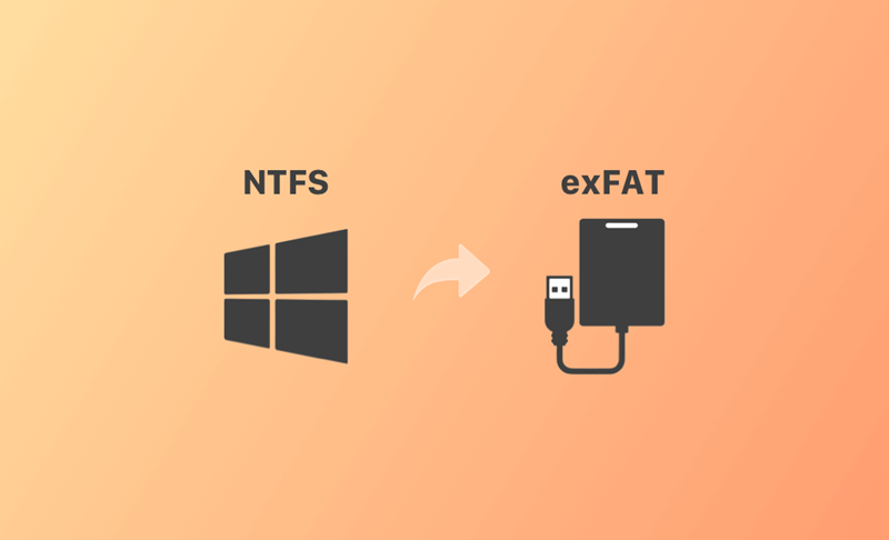 Convert NTFS Drive to exFAT