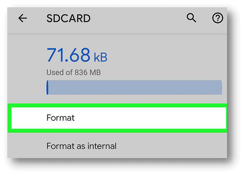 Format SD Card as Internal Storage