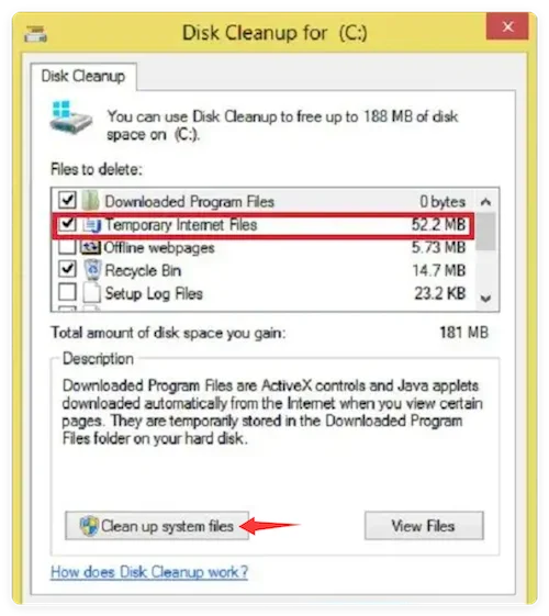 get rid of temporary files