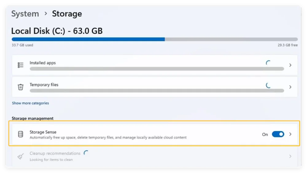 get rid of temporary files