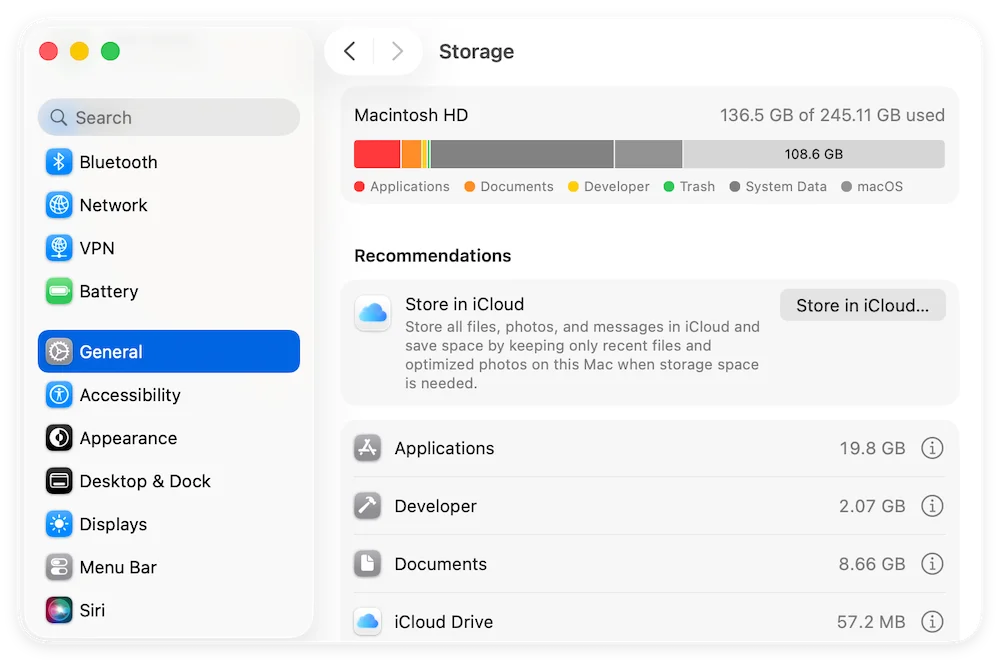 get rid of temporary files