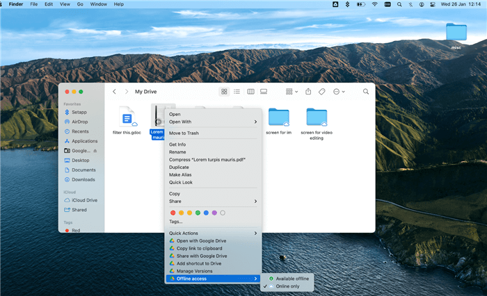 back up Mac data to Google Drive