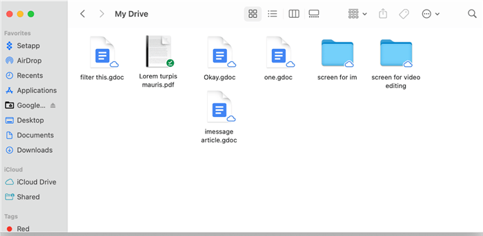 back up Mac data to Google Drive