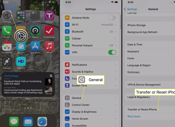 Reset iPhone 13 to Factory Settings