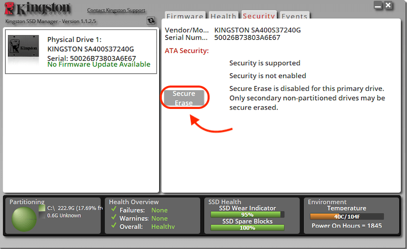 erase data from Kingston USB flash drive