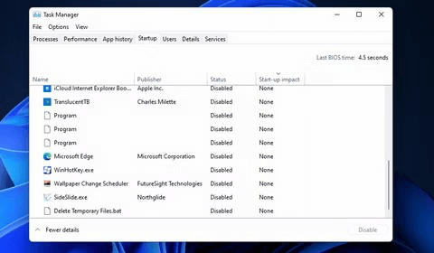 Manage Startup Items on Windows 11