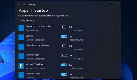 Manage Startup Items on Windows 11