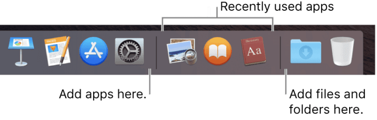 Customize the Dock on a Mac