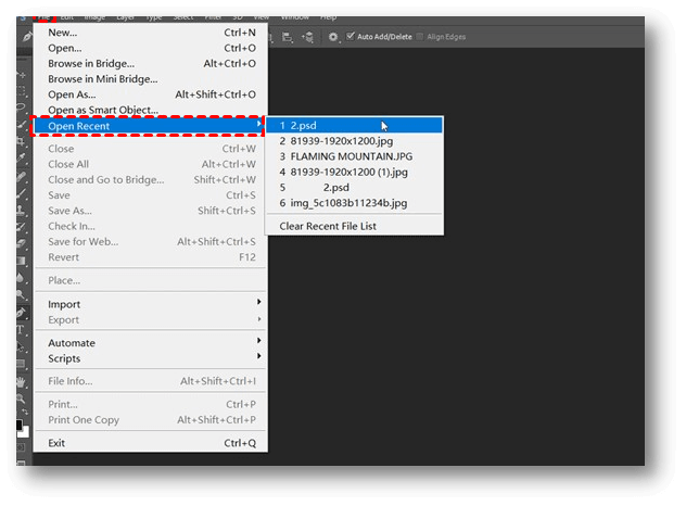Navigate to the File Location