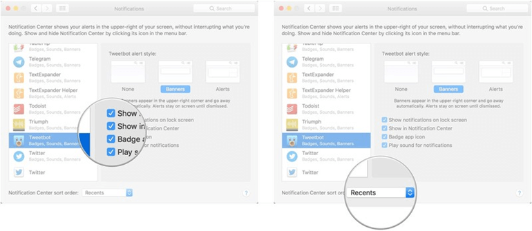 Notification Center on Mac