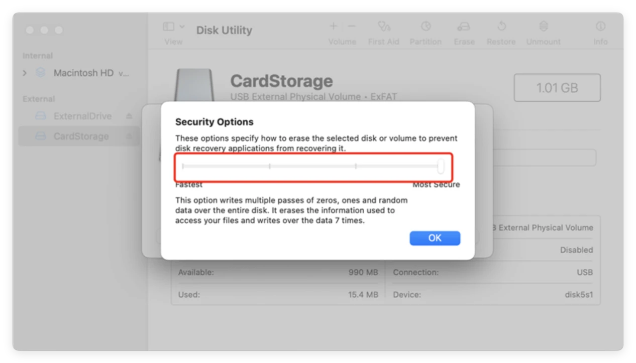 permanently erase SSD files