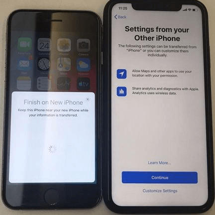 Transfer Data and Settings from Old iPhone to New iPhone