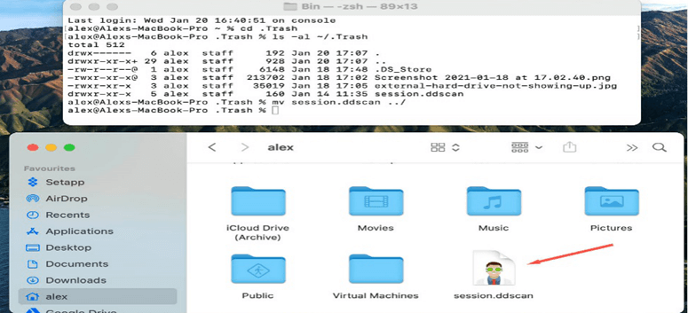 Use Mac Terminal to Recover Deleted Files