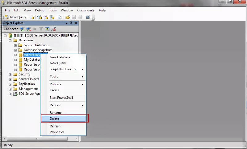 permanently wipe database