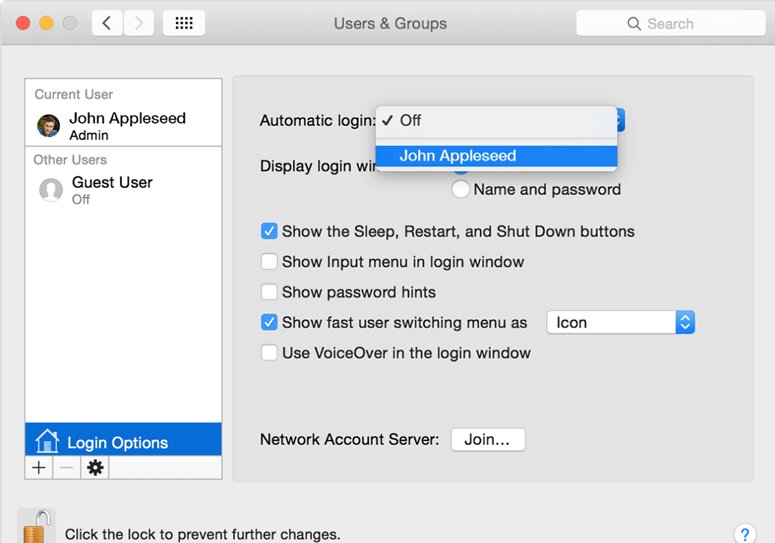Remove Login Password on Mac