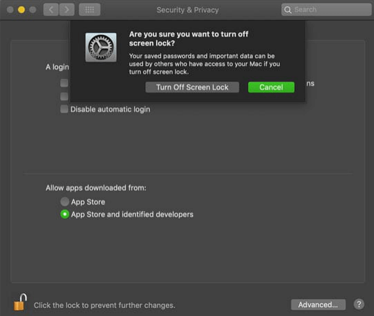 Remove Login Password on Mac