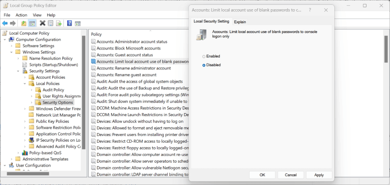 remove login password on Windows 11 PC