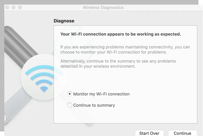 Run Wireless Diagnostics on Mac