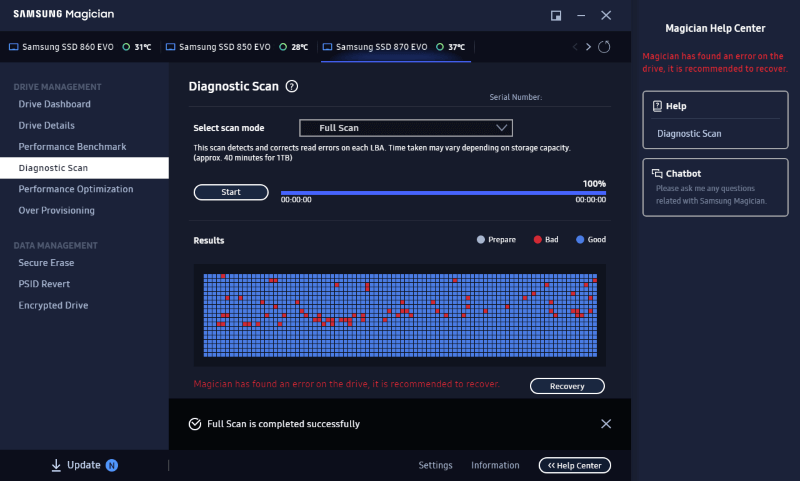Fix a crashed Samsung SSD