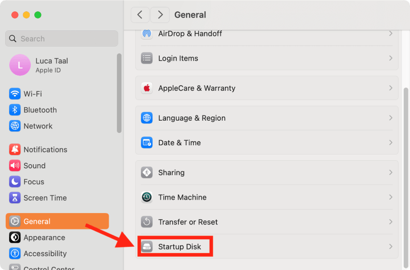 Change Mac Startup Disk