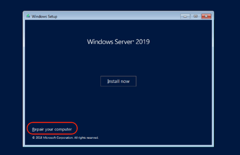 wipe hard drive on Windows Server 2019