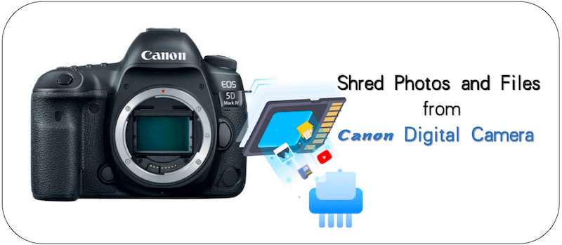 permanently delete photos from Canon digital camera