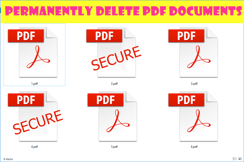 delete the PDF file permanently