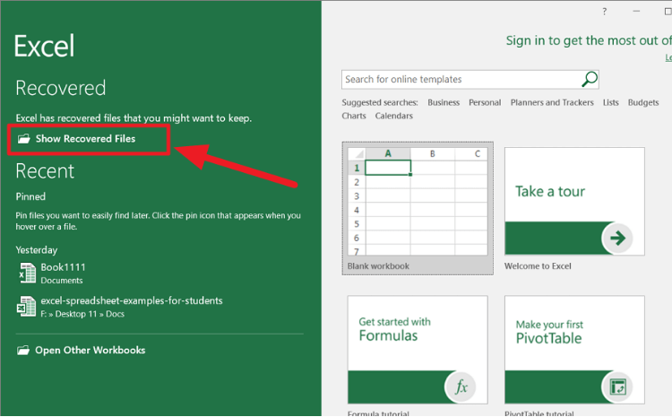 find unsaved excel file windows 11