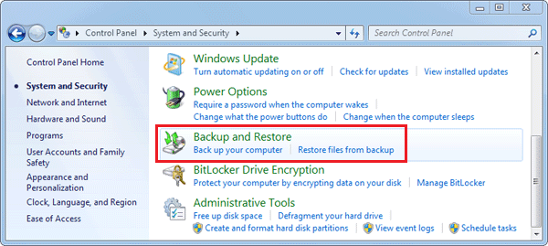 factory reset Windows 7