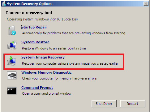 factory reset Windows 7